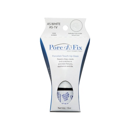 Porc-A-Fix Porc-A-Fix Porcelain As White Touch-Up Glaze 15 cc AS-1V